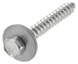 Art. Fassadenbauschrauben mit Holzgewinde, mit EPDM-Dichtscheibe 19 mm, montiert